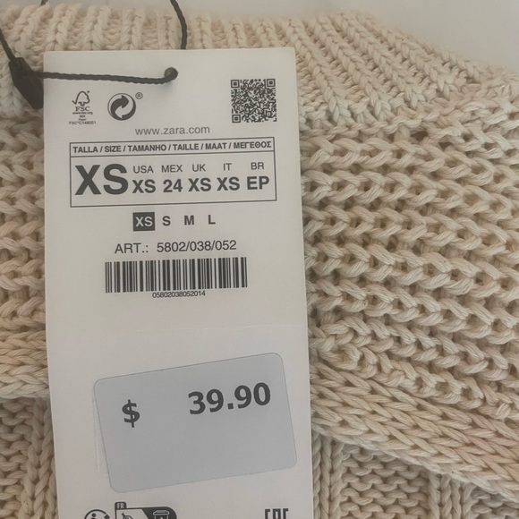 Zara cream open back sweater - Picture 4 of 10